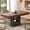 Walnut, variant on Winkalon 55" Rectangular Dining Table for 4-6, Modern Dining Room Table with 2-Tier Storage Shelf, Wood Dinner Tables with Heavy Duty Pedestal Base for Kitchen Living Room, Walnut