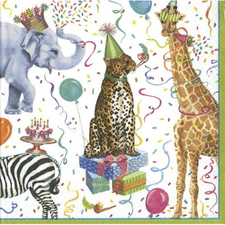 - Entertaining with Party Animals Cocktail Napkin, Pack of 20, Entertaining with Caspari party animals cocktail napkin; pack of 20 By Caspari