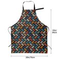 thumbnail image 6 of Goofa Retro Tape Printed Waterproof Apron 33" Chef Aprons for Men Heavy Duty Chemical Work Apron Adjustable Bib Apron, 6 of 9
