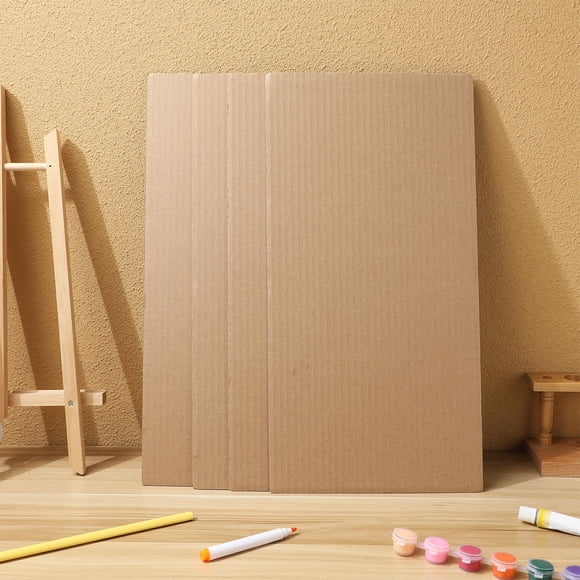 USHOBE 50Pcs Corrugated Board Sheets Khaki Shock Absorption For Crafting Shipping