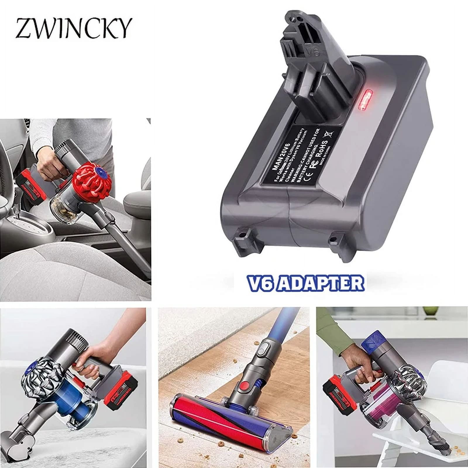 For Dyson V6 Battery Adapter for Makita/Bosch/Dewalt/Milwaukee/Ryobi/Craftsman/Einhell/Black&Decker 18V 20V Battery Converter