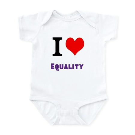 

CafePress - I Love Equality Body Suit - Baby Light Bodysuit Size Newborn - 24 Months