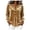 Gold, variant on Women's Velvet Long Sleeve Blouse V Neck Button Front Tunic Tops Loose Puff Cuff Casual Versatile Tops For Spring Autumn Purple for Size M