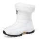 thumbnail image 4 of Zapatos para mujer, de invierno, para exteriores, nieve, aislamiento grueso, de algodón, para turismo rural, esquí, zapatillas para correr, botas vaqueras., 4 of 8