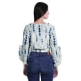 thumbnail image 2 of Moomaya Printed Womens Crop Top Wrap Style Top Wear Ruffle Long Sleeve Casual Summer Blouse, 2 of 6