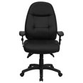 Leather Executive HighBack Office Chair with Builtin Lumbar Support