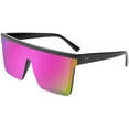 thumbnail image 1 of FEISEDY Women Men Flat Top Shield Sunglasses Oversized Square Rimless Shades UV400 B2470, 1 of 6