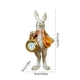 thumbnail image 3 of Easter Party Supplies Gentleman Bunny Resin Clock Pocket Watch Tabletop Ornament, 3 of 6