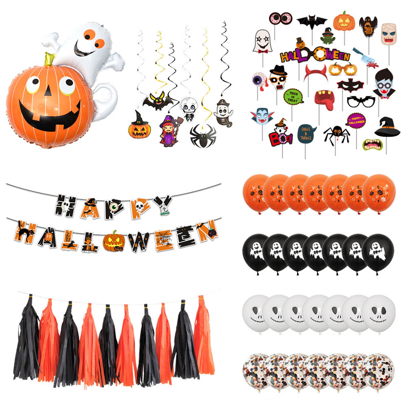 Halloween-Balloon-Garland-Arch-Kit Spider New 79pcs Style Latex Decoration Supplies for Party Background Garden Classroom Outside Grimace Set Includes Pumpkin
