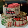 thumbnail image 4 of Ruiboury Christmas Themed Burlap Ribbon Beautiful Holiday Crafts Durable Linen Wrapping Ribbon Easter Ribbon type+1 200*0.5cm, 4 of 6