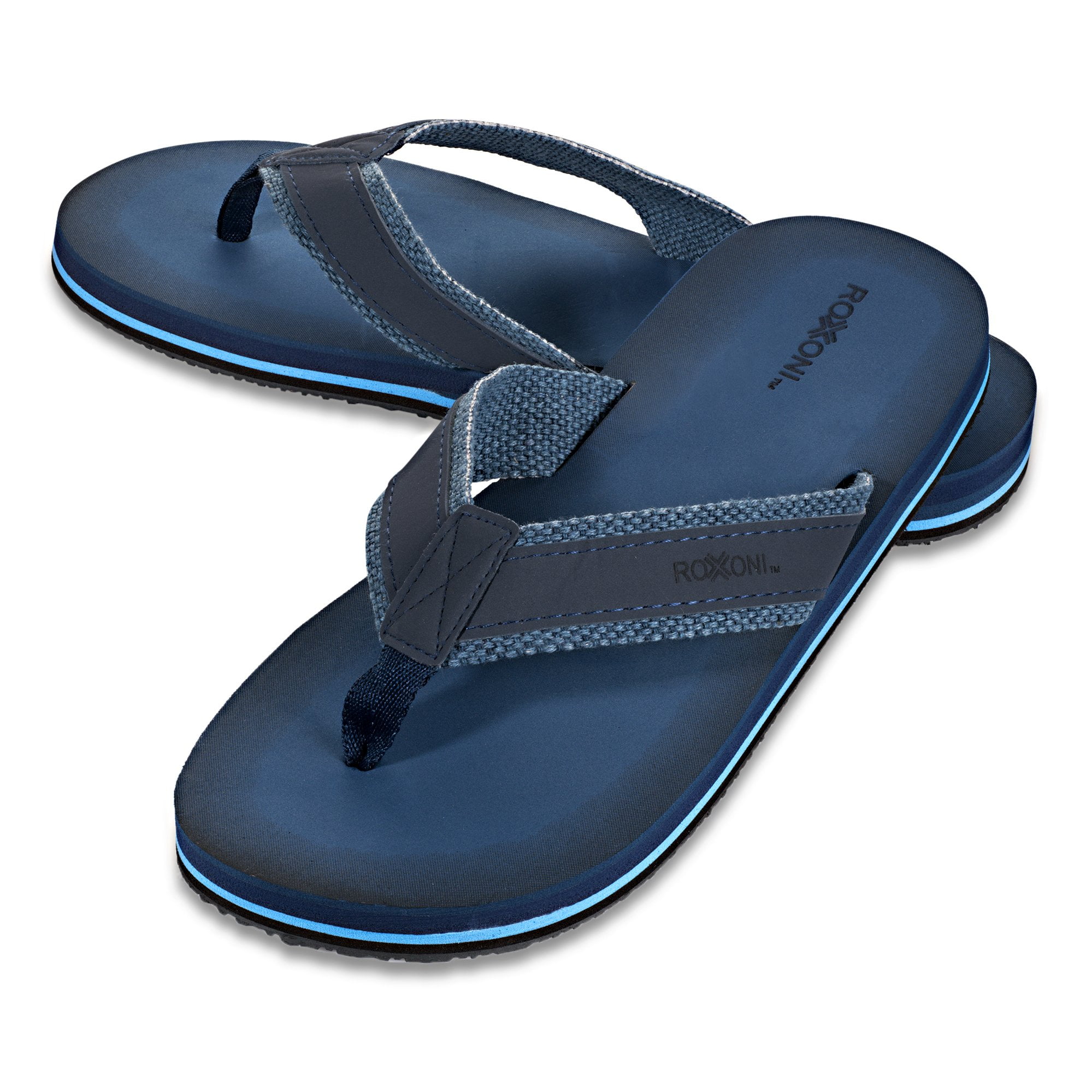 blue mens slides