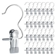 thumbnail image 1 of Uxcell 150Pcs Perchas para Botas para Armario, Ganchos de Lavandería de Acero Inoxidable con Clips Portátiles, Gris, 1 of 6