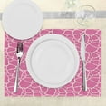 thumbnail image 3 of Ambesonne Hot Pink Place Mats Set of 4, Abstract Giraffe Skin, Standard Size, White Pink, 3 of 6