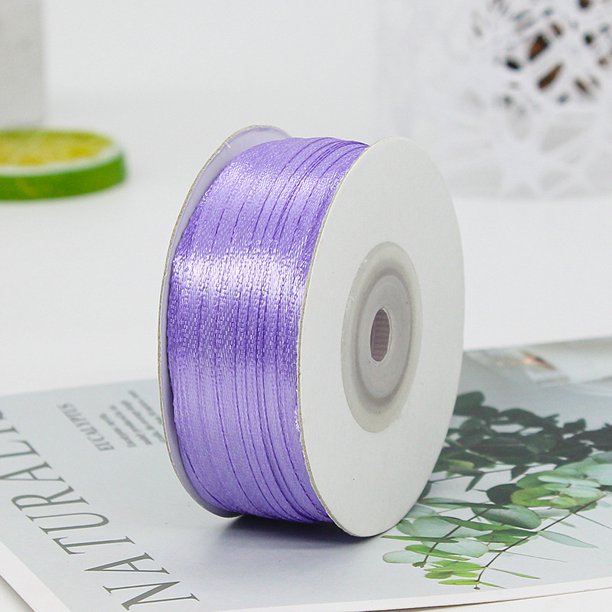 Nvzi Cinta de manualidades color lila claro, 1 rollo de cinta de regalo para envolver regalos, cinta de poliéster premium de 6 cm x 9 m, perfecta para manualidades y decoración. Categoría