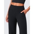 thumbnail image 3 of Pantalones CRZ YOGA Butterlift, cintura alta, pierna ancha, negros, mujer, 3 of 4