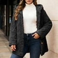 thumbnail image 2 of Women's Cozy Soft Hooded Jacket Full Zip Front Button Closure Long Sleeve Casual Lightweight Outerwear For Everyday Wear, 2 of 6