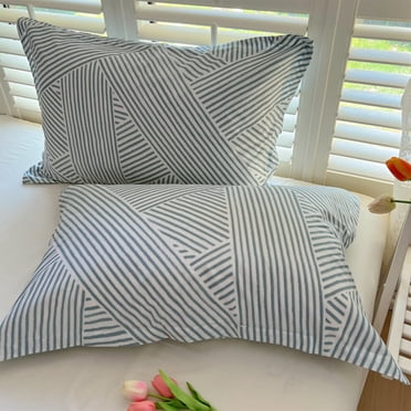 Yyuenw WashedCotton Pillow Cases Standard Size,Easy Solid Color Pillowcas, A Pair Of 29.13x18.89In Household Bedding, 100% Washed Cotton Pillowcases, Soft and Breathable, Envelope Closure