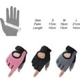 thumbnail image 2 of CHAO Guantes de gimnasio para mujer, de medio dedo, para levantamiento de pesas, con almohadilla de gel antideslizante, para entrenamiento de culturismo y ciclismo, talla L, color gris, 2 of 5