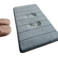 thumbnail image 2 of Alfombra de baño absorbente de agua, antideslizante, gruesa y suave, para baño, cocina, dormitorio, gris claro, 40 x 60 cm, 2 of 13