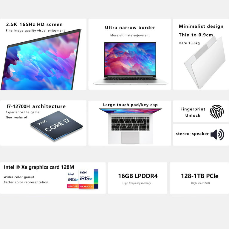 New KUU A6 Laptop 16.0inch 2560*1600,60Hz Screen, 12th Generation