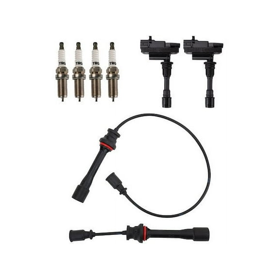 Ignition Coil Spark Plug and Wire Set 7 Piece - Compatible with 2001 - 2005 Mazda Miata 2002 2003 2004