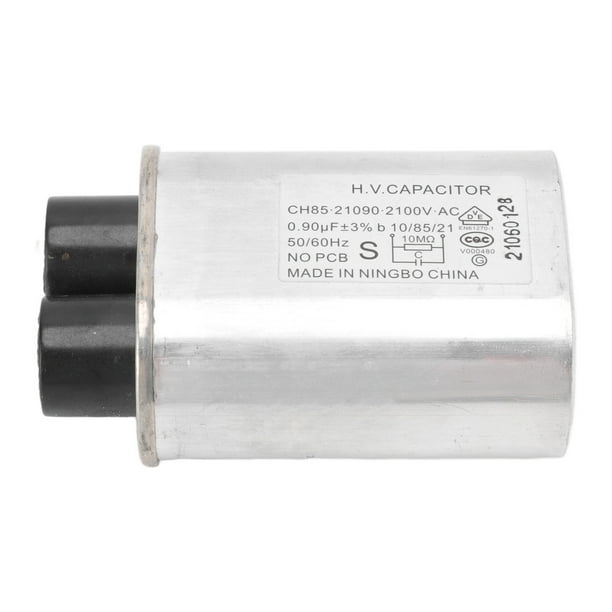 Condensador De Alto Voltaje Para Microondas, 0,9 UF De Acero Inoxidable Bien Ajustado Reemplazo Del Condensador De Alto Voltaje Para Microondas 2100V Para Reparación ANGGREK Microwave High Voltage Capacitor Replacement