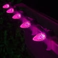 thumbnail image 4 of OptiCore C7 Shatterproof Pink LED Christmas Lights Replacement Bulbs, Pack of 25, 0.84W, E12 Candelabra Base, 4 of 5