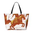 thumbnail image 2 of Fotbe Vintage Cowboy On A Bronco Horse Bolsa de Viaje para Playa - Resistente al Agua, Bolsa Tote de Gran Capacidad y Ligera con 7 Bolsillos para Mujeres y Hombres, 2 of 7