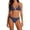 *Navy, variant on Women's Polka Dot Print Tie-Front Bikini Set ,Two-Piece Swimsuit for Beach Vacation Black,Women's Plus XS