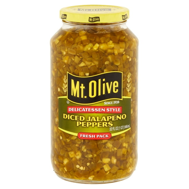 Mt. Olive Diced Jalapeno Peppers, 32 Oz