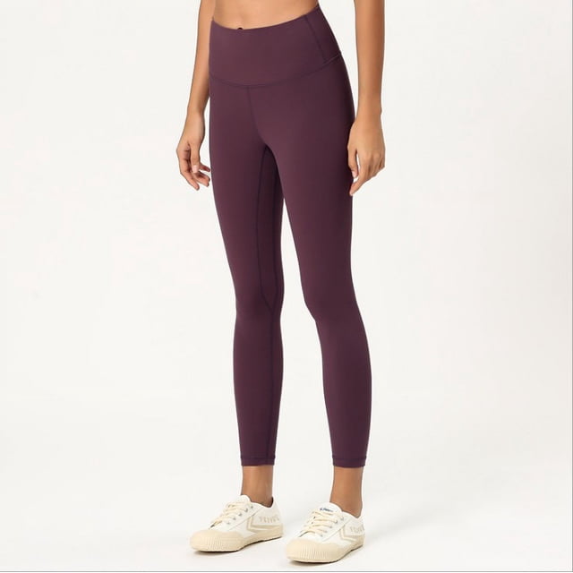 Pantalones de yoga de doble cara Pantalones de yoga recortados de estilo agradable para la piel para mujer Pantalones de yoga de cintura alta para la cadera