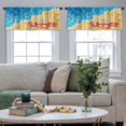 thumbnail image 4 of LALILO Kitchen Curtain Valance Beach With Summer Time And Rod Pocket Window Curtain 52"x 18" Set of 2, 4 of 5