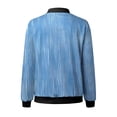 thumbnail image 5 of Duoif Veste Femme, Veste Décontractée Imprimée à la Mode pour Femmes, Cardigan à Fermeture Éclair, Vestes pour Femmes Bleu Ciel P, 5 of 5