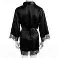 thumbnail image 5 of Women Satin Kimono Bridesmaid Silky Lace Bathrobe Night Gown Robe, 5 of 5