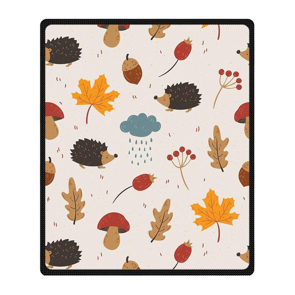 Rylablue Hedgehog Blanket Fleece Throw Blanket For Sofa Or Bed 58x80 Inches