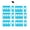 Blue, variant on 30 PCS Rectangular White Plastic Closet Dividers with a Bonus Marker Sorting Clothing, Size 2” x 5.4’’