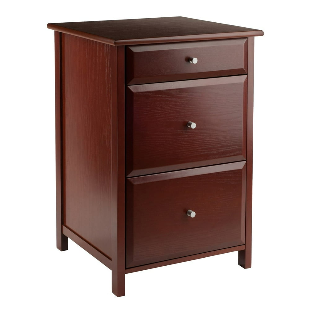 Winsome Wood Delta Home Office File Walnut Finish Walmart
