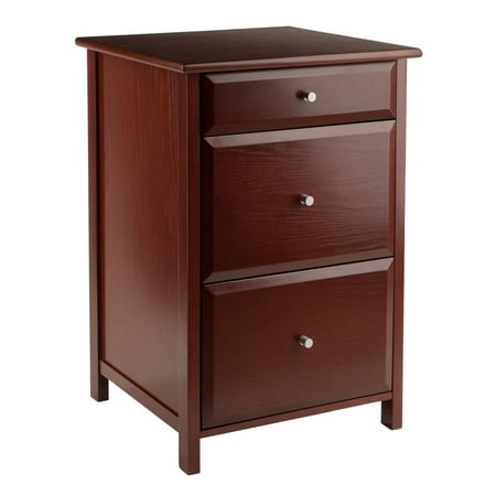 Winsome Wood Delta Home Office File Cabinet Walnut Finish