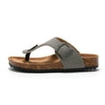 thumbnail image 4 of Kids' Unisex Flip Flops Soft Cork Footbed PU Leather for Boys Girls Sandals for Beach, 4 of 12