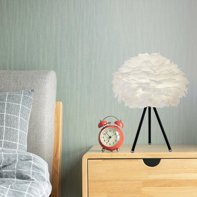 Modern Feather Lamp Shade Ceiling Bohemian Desk Lamp Cover Hanging Lampshade for