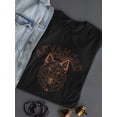thumbnail image 3 of Geometrical Wolf Time Shaped T-Shirt Women -Image by Shutterstock, Female 3X-Large, 3 of 4
