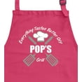 thumbnail image 2 of ThisWear Grilling Gifts Everything Tastes Better Off Pops Grill Fathers Day Apron Two Pocket Apron Heliconia, 2 of 7