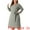 Grey, variant on Plus Size Ribbed Sweater Half Zip Front and Tie Waist Dress 1X Grey