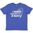 thumbnail image 3 of Inktastic I Hooked Grammy's Heart with Fishing Rod Youth T-Shirt, 3 of 5
