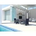 thumbnail image 5 of Luxury Commercial Living 18" Gray Outdoor Patio Wickerlook Square Side Table, 5 of 9