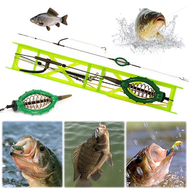 Cesta Trampa para Jaula Cebo Pesca Con Ganchos Útil Juego Herramienta Resorte