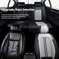 thumbnail image 4 of Car Seat Covers，Front and Rear, Fits Lincoln Mks 2010, Black & Gray 5 Pieces, 4 of 10