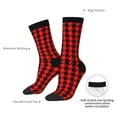 thumbnail image 6 of Honeii Retro red and Black Houndstooth Print Adult Socks,Crew Socks,Casual Calf Socks,Daily Wear Socks for Men & Women, Perfect for Sports, Casual and Everyday Use, 6 of 6