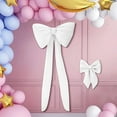 thumbnail image 5 of Large White Bow Wedding Party Birthday Decoration 18Inch Big Wall Decor Backdrop Large Wedding Bridal Shower Bachelorette Party Engagement Bow Themed Party Decorations for Room Decor, 5 of 6