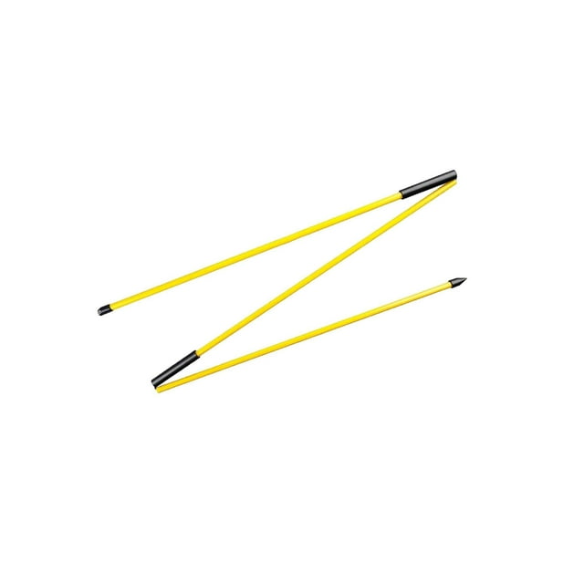 bedienty Bâton d'Alignement de Golf Portable pour Putting Visée Pratique Full Posture Jaune Swing Jaune 122cm